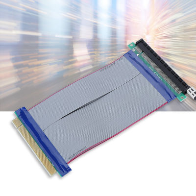 PCI-E สายเคเบิล16x อ่อน PCI-E คุณภาพสูงสาย16x PCI-E 7.5in ติดตั้งได้ง่ายสำหรับ1U 2U