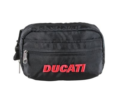 DUCATI กระเป๋าคาดเอวลิขสิทธิ์แท้ดูคาติ ขนาด 23x15x4.5 cm.DCT49 180 สีดำ
