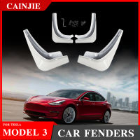 For Tesla Model 3 2020 fenders Mud Flaps Guard Fender Front Rear Wheel Mudguard Tesla Carbon fiber pattern ABS Accessories