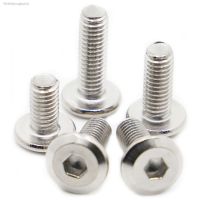 ﹍ M3 M4 M5 M6 M8 304 Stainless Steel Allen Hex Hexagon Socket Large Flat Head Furniture Rivet Screw Connect Joint Bolt