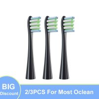 ZZOOI 2-3PCS Replacement For Oclean X/ X PRO/ Z1/ F1 Brush Heads Sonic Toothbrush Brush Vacuum Soft DuPont Bristle Suitable Nozzles