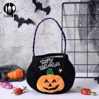 ฮาโลวีน halloween accessories มีความสุข แมวดำ เอลฟ์ ตกแต่งงานปาร์ตี้ เคล็ดลับหรือรักษา กระเป๋าของขวัญ กระเป๋าขนมฮาโลวีน กระเป๋าถือฟักทอง