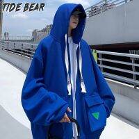 TIDE BEAR เสื้อโค้ทวัยรุ่นสำหรับทั้งหญิงและชายเสื้อสเวตเชิ้ตเสื้อคาร์ดิเกนแบบหลวม