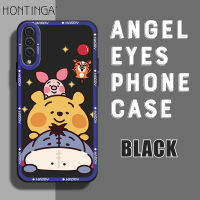 Hontinga เคสโทรศัพท์สำหรับ Samsung Galaxy A30S A50 A50S,เคสมือถือซิลิโคนนิ่มทรงสี่เหลี่ยมลายการ์ตูนรูปหมีอะนิเมะเคสป้องกันกล้องกันกระแทกหุ้มด้านหลังเคสโทรศัพท์แบบนิ่มสำหรับเด็กผู้หญิง