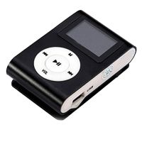 คลิปโลหะเครื่องเล่น MP3ขนาดเล็กดิจิตอลพร้อมหน้าจอ LCD รองรับการ์ด TF USB 2.0