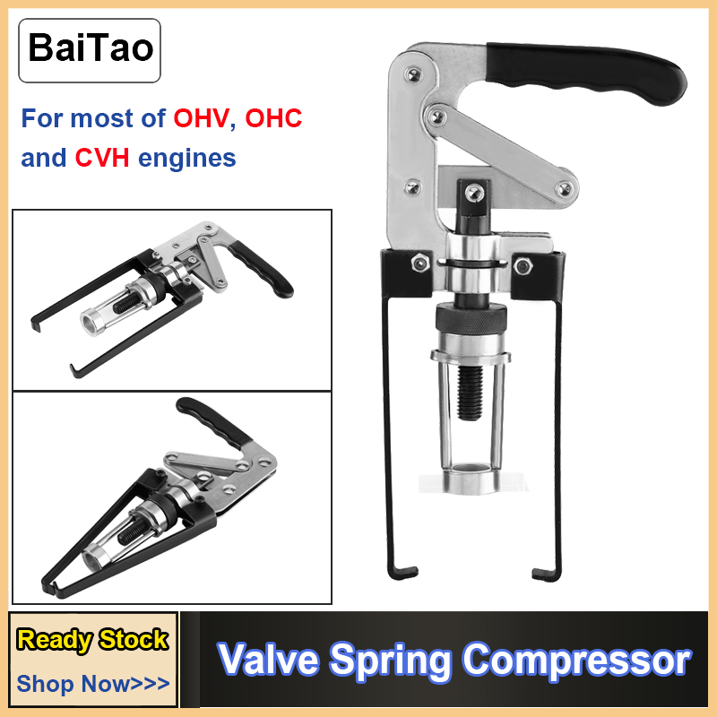 Valve Spring Compressor Universal Multi-Valve Spring Compressor Removal Tool for OHV OHC CHV Motor Silver 