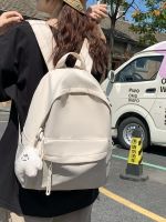 Uniqlo High-end 2023 NEW Korean version simple school bag female college student class bag 2023 new shoulder bag Mori travel backpack female computer bag  schoolbag New