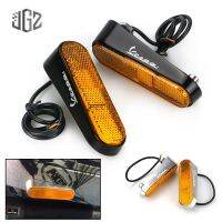 ไฟ LED สัญญาณ Motorcycle LED Side Yellow Turn Lights CNC Indicator Left Right Lamp Scooter for VESPA GTS 300 SPRINT 150 PRIMAVERA 150 LX LXV S125 150