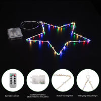 3pcs Christmas Star Lights Copper Wire Waterproof Garland Fairy Pendant Light 8 Modes Home Window Xmas Tree Party Wedding Decor