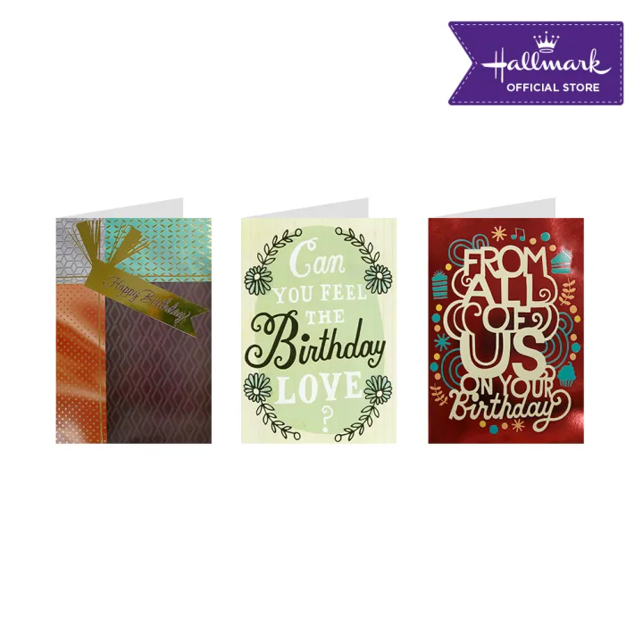 Hallmark Assorted Birthday Greeting Cards Set A 3 Pcs Cards And Envelopes Lazada Ph