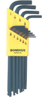 Bondhus Set 10 Ball End L-Wrenches 1/16-1/4"