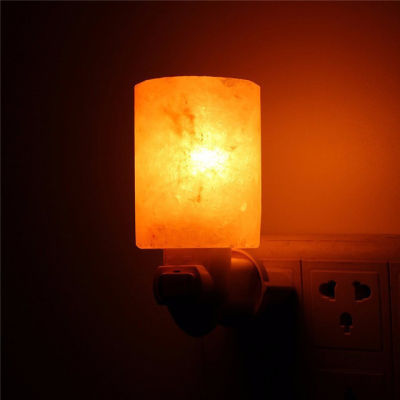 Natural Crystal Hand Carved Night Light Air Purifying with Plug Release negative ions Himalayan Warm white Salt Lamp Home Decor