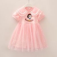 [COD] short-sleeved summer dress 2023 new and medium-sized childrens western-style princess baby mesh fluffy trendy