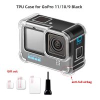 Air Armor Case for GoPro Hero 11 10 9 Black Anti-fall Transparent TPU Shockproof Housing Cover Camera Tempered Glass Screen Film