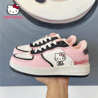 รองเท้า Hello Kitty ทุกแบบสำหรับผู้หญิง,รองเท้ากีฬาลำลองระบายอากาศน้ำหนักเบารองเท้าสนีกเกอร์น่ารักสีชมพูสำหรับเด็กผู้หญิงของขวัญสำหรับเด็ก ef toy