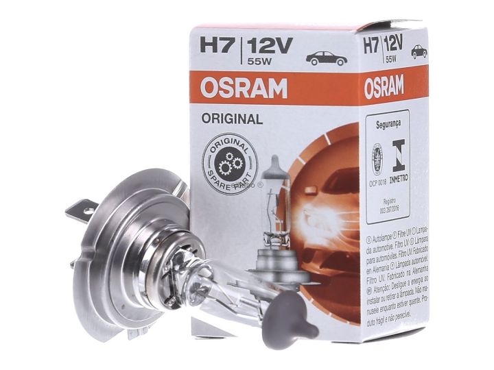 osram-หลอดไฟ-หน้า-ฮาโลเจน-ขั้ว-h7-55w-64210-สำหรับ-benz-bmw-audi-vw-mini-volvo-และรถทุกรุ่น-หลอดไฟหน้า-รถยนต์