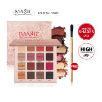 IMAGIC Cruelty Free อายแชโดว์ที่มีเสน่ห์16สีแต่งหน้า Palette Matte Eye Shadow Beauty Eye พร้อมแปรง