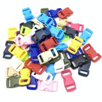 10Pcs/lot 10mm Side Release Buckle Curved Parachute 550 Paracord Bracelet For Dog Collar Strap Webbing Outdoor Camp Cable Management