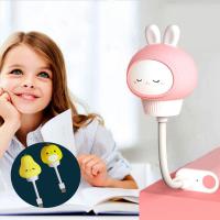 USB Cartoon Cute Night Light With Remote Control Babies Bedroom Decorative Feeding Light Bedside Table Lamp Xmas Gifts For Kids