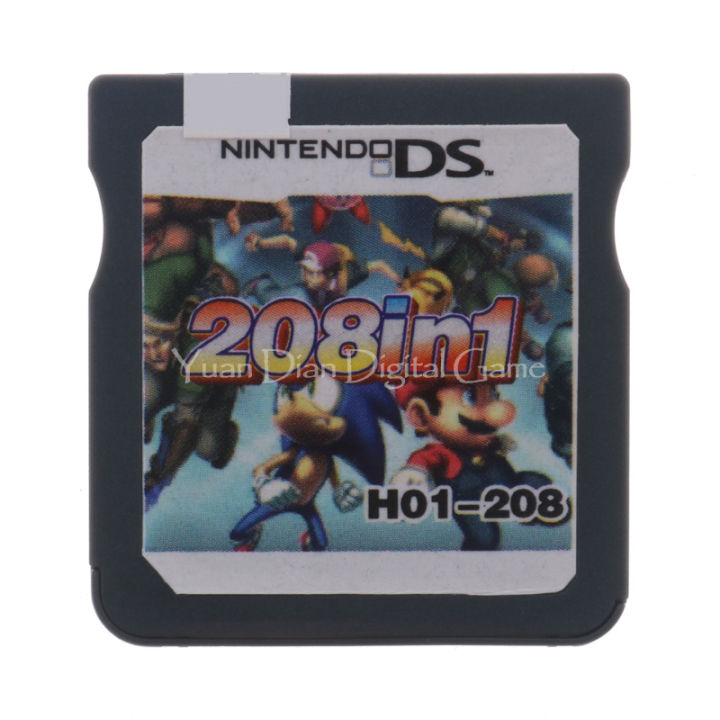208 In 1 Compilation Video Game Cartridge Card For Nintendo DS 3DS 2DS Super Combo Multi Cart