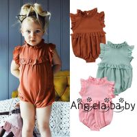 EBL-แฟชั่นทารกแรกเกิดเด็กผู้หญิงปริ๊นเซ Ruffle Jumpsuit Romper ชุดเสื้อผ้าฤดูร้อน