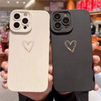 Colorful Love Heart Phone Case For iPhone 11 12 13 Pro Max 14 Pro X XR XS Max 7 8 Plus Candy Color Soft TPU Silicone Back Cover