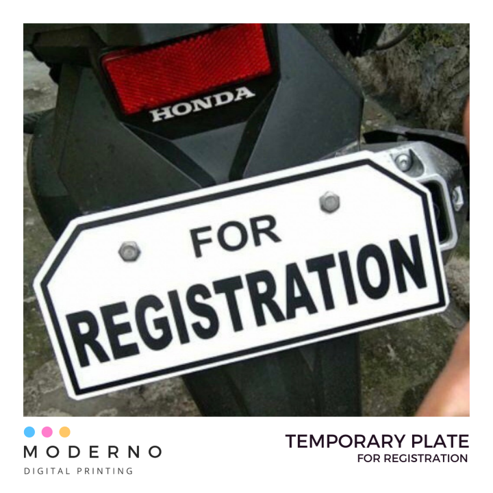 Motorcycle Temporary Plate - For Registration | Lazada PH