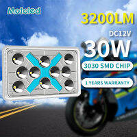 MOTOLED DC12V สีแดงสีฟ้าสีม่วง DRL ไฟหน้า Led รถจักรยานยนต์ LED ไฟหน้าพร้อมไฟเลี้ยวสีเหลืองอำพันสำหรับ Honda Cg125 125cc