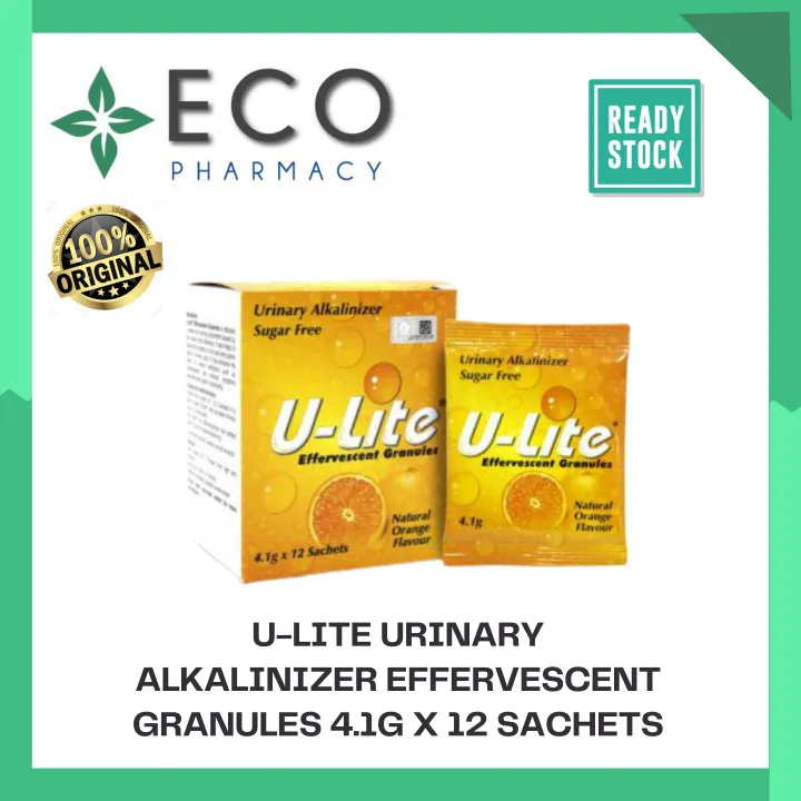 ULite Urinary Alkalinizer Effervescent Granules Orange Flavour 4.1g