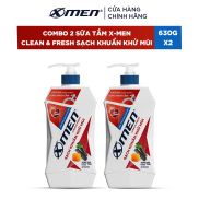 Combo 2 Sữa Tắm XMEN Clean & Fresh Sạch Khuẩn Khử Mùi 630Gx2