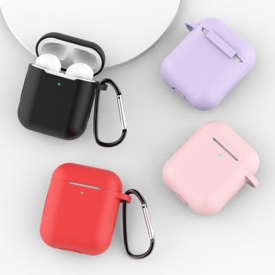 Silicone Earphone Cases For Airpods 2 Generation Case Cover Headphone Accessories Protective Box For Apple Airpods 2 Case Bag Headphones Accessories