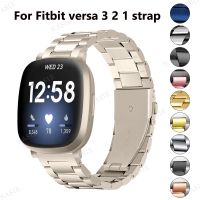 【CHUYANG SHOP】   สายเข็มขัดโลหะสำหรับ Fitbit Versa Watch สายนาฬิกาสแตนเลสสำหรับ Fitbit Versa 2 3 Sense Versa Lite สายรัดข้อมือ