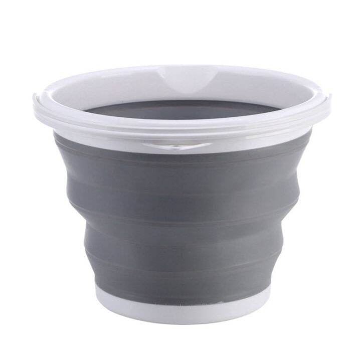 foldable-bucket-portable-collapsible-folding-pail-car-washing-camping-water-tank-outdoor-travel-fishing-gray