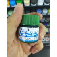 สีสูตรน้ำ Mr.Acrysion Color N6 GREEN (Gloss) 10ml