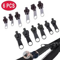 ♂ 6Pcs Instant Zip-per Universal Instant Fix Zip-per Repair Kit 3 Sizes ABS Metal Replacement Zip Slider Fixers Handicraft Parts