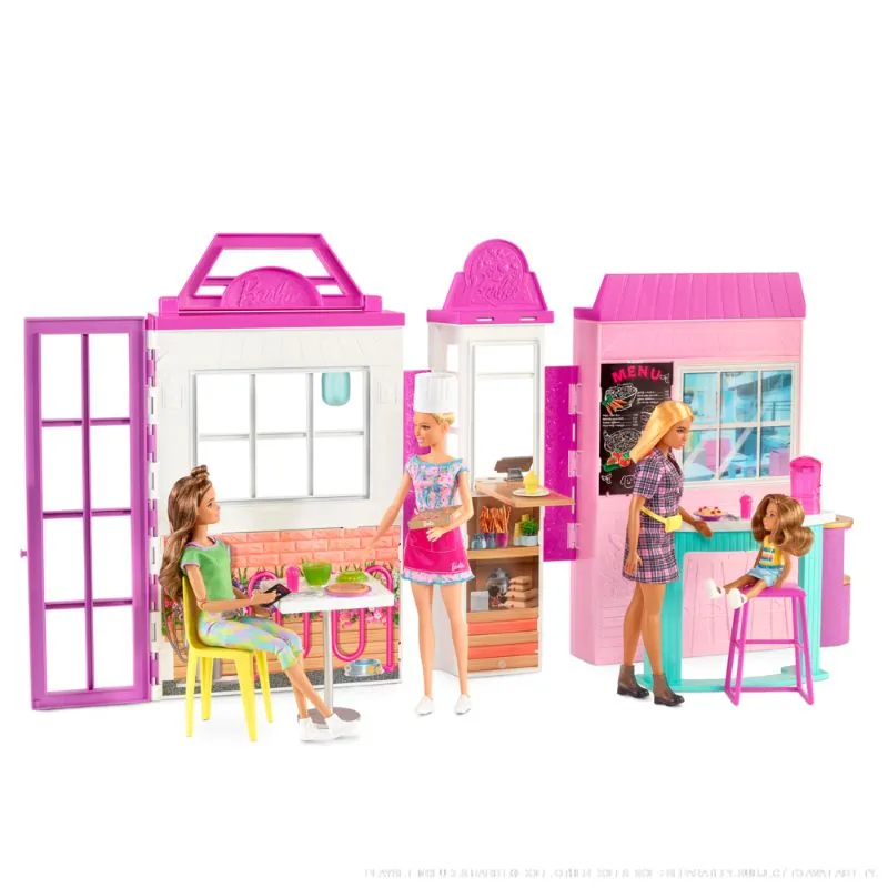 Barbie Cook 'n Grill Restaurant Playset With Barbie Doll | Lazada