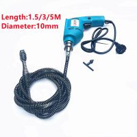 1.5/3/5m Long Kitchen Toilet Sewer Blockage Electric Tool Pipe Dredger Drain Dredge Drill-Powered Extension Drain Cleaner Spring Traps Drains