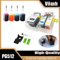 Vilaxh PG512 CL513 512XL 513XL Smart Cartridge Refill Kit for Canon Pixma mp230 mp250 MP240 MP270 MP480 IP2700 Printer Ink Cartridges