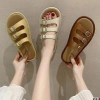 รองเท้าแตะรุ่นใหม่ นางฟ้า T รองเท้าแฟชั่นสไตล์เกาหลี Birkenn ครึ่งปี 502 รองเท้าแตะส้นแบนแนววินเทจผู้หญิง 2023 ลำลอง