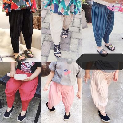 [COD] Girls pleated feet anti-mosquito Harem 23 summer clothes new foreign trade childrens on behalf of 2-7 years old