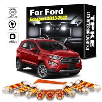 ชุดไฟเก๋ง LED 13ชิ้นสำหรับ Ford Ecosport 2013- 2016 2017 2018 2019 2020 2021 2022รถยนต์ในร่มแผนที่โคมไฟทรงโดม Canbus