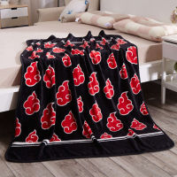 Akatsuki Anime Blankets for Beds Uchiha Soft Warm Coral Fleece Blanket Travel Light Thin Mechanical Wash Kawaii Blanket