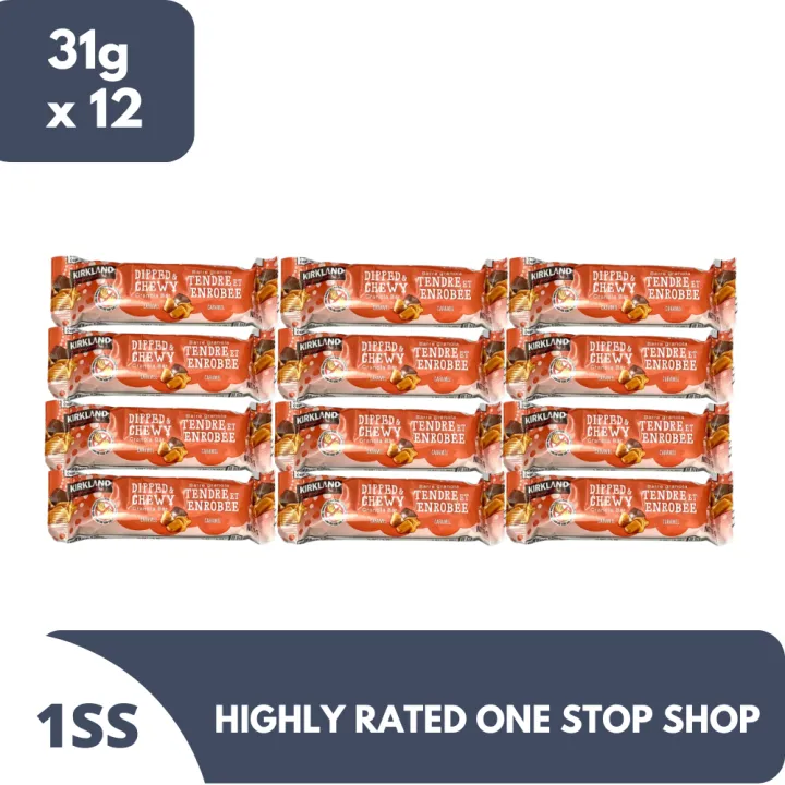 Kirkland Signature Dipped & Chewy Granola Bars Caramel 31g x 12 Lazada PH