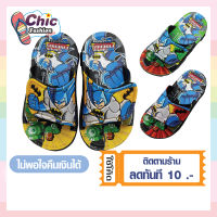 รองเท้าแตะเด็ก Footniks  รุ่น 28-807 ***งานปรับสายได้  แบบสวม แบทแมน (Batman) ลิขสิทธิ์แท้ DC Super Friends