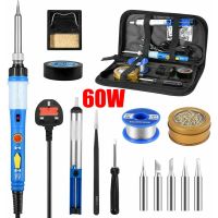 Soldering Iron Set 60W 110V 220V Adjustable Temperature Soldering Stand Desoldering Pump