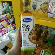 Dầu ăn simply gạo lứt chai 1 lít