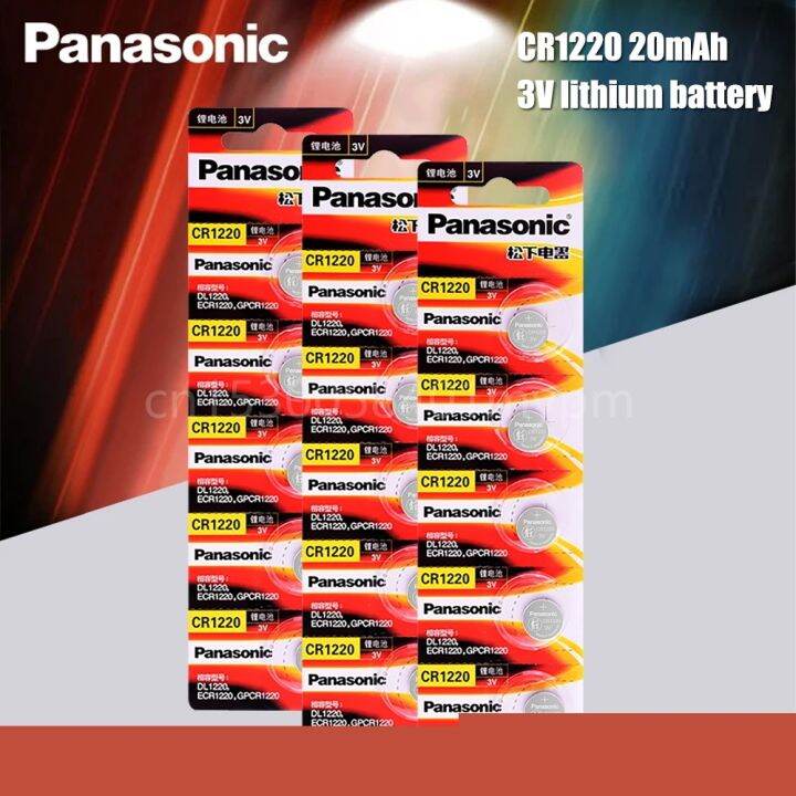Original Panasonic CR1220 Button Cell Batteries CR 1220 3V Lithium Coin