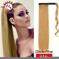 【CW】 Straight Clip Hair  Tail FaKe Ponytail 22inch Extension Hairpiece With Hairpins Temperature Synthetic Ponyt