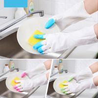 Housework Dish Cleaning Waterproof Stretchy Long Sleeve Gloves Dishwashing Laundry Rubber Gloves Kitchen Cleaning Gloves