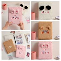 YOULLINGY เคสอัลบั้มใส่บัตรรูปหมีแมว,ฝาครอบหนังสือนิทานการดอัลบั้มในหน้ากระดาษสำหรับเติมบัตรภาพไอดอล